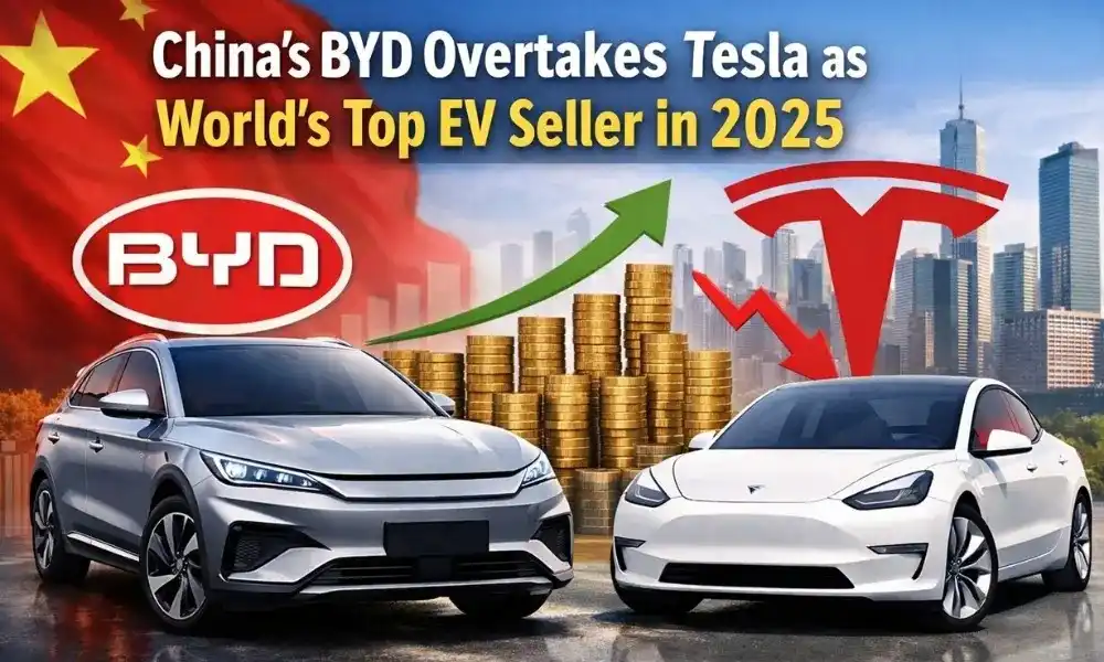 BYD overtakes Tesla